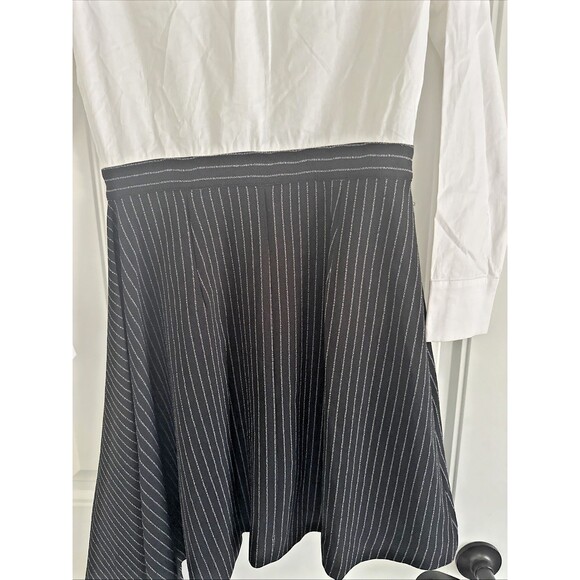 Taylor Women's Mixed-Media Side-Draped Shirtdress Professional Work Dress Size 4 - Picture 10 of 12